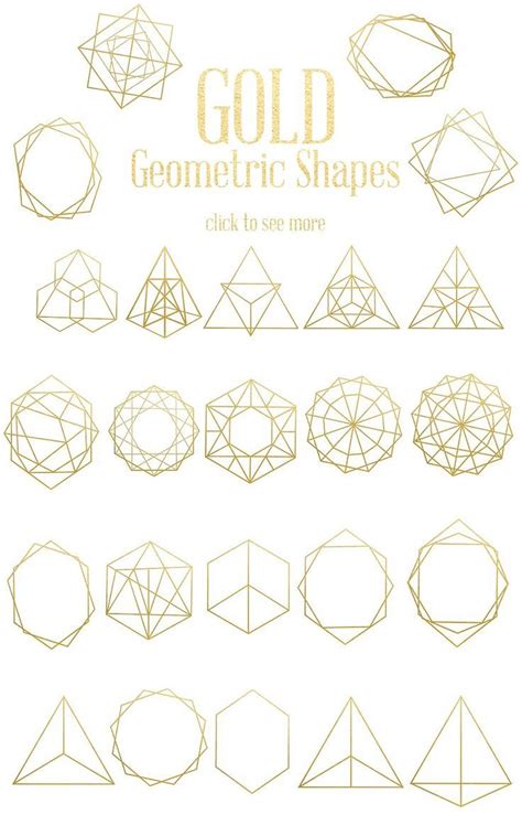 Gold Geometric Shapes Geometric Shapes Design Geometric