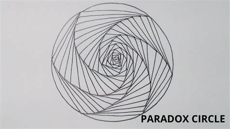 How To Draw Zentangle Paradox Circle Easy Tutorial Youtube