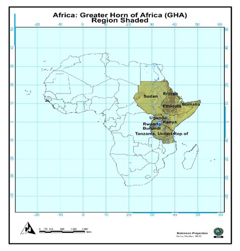1 Map Of Africa Showing The Greater Horn Of Africa Gha Dark Green