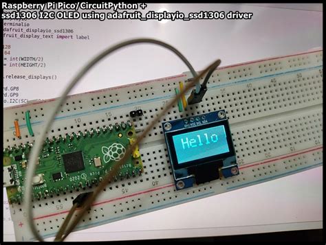 Hello Raspberry Pi Raspberry Pi Pico CircuitPython Ssd I C OLED Using Adafruit Displayio