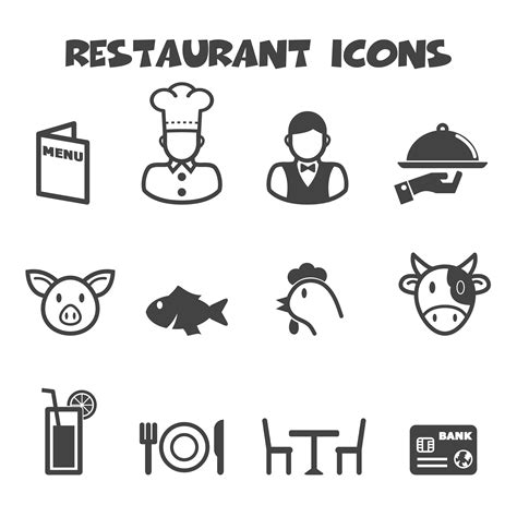 Símbolo De Los Iconos De Restaurante 673030 Vector En Vecteezy