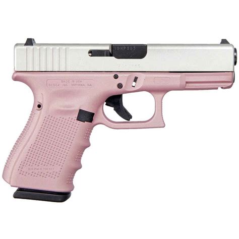 Glock G19 Gen4 Pink 9mm Luger 402in Shimmering Aluminum Pistol 151