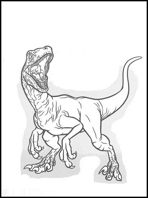 Jurassic World Raptor Coloring Pages Thekidsworksheet