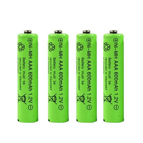 4 8 Pcs New Aaa 600mah Ni Mh 12v Rechargeable Battery Aaa Battery 3a