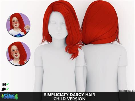 Redheadsims Cc Simpliciaty Darcy Hair Toddler And Child Version