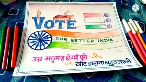 Vote For Better India Poster Drawing Easy Way