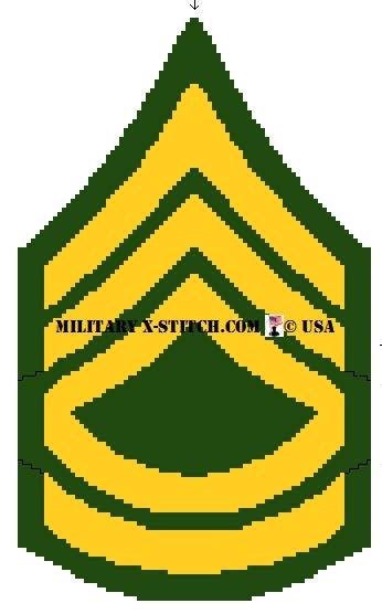 Army Sleeve Rank Insginia Pfc Ssgt Sfc Military Xstitch Com