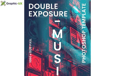 Double Exposure Photo Template Graphicux