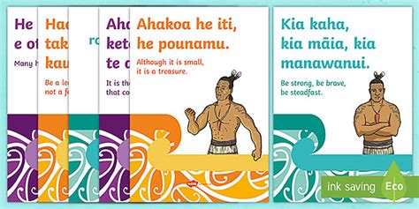 M Ori Inspirational Quotes Whakatauk Display Posters