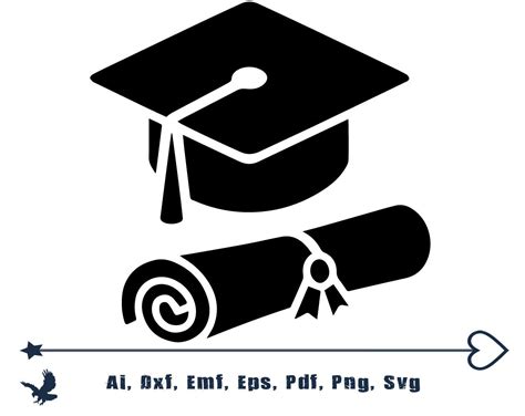 A Graduation Cap And Scroll With The Words All Ext Emf Eps Png Sv