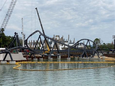 Photos Oscillating Helix Among New Roller Coaster Track Installed For Jurassic Park