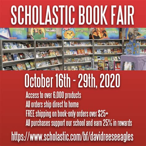 Scholastic Online Book Fair 10/16 - 10/29 : Home of the David Reese Eagles