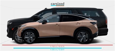 Dimensions Nissan Ariya 2022 Present Vs Cadillac Escalade 2020 Present