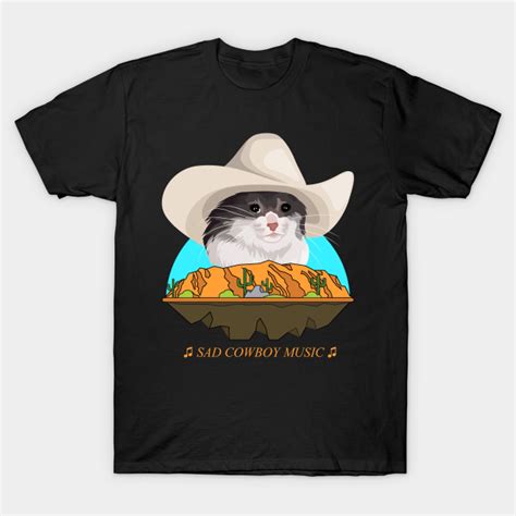 Sad Cat Wearing A Cowboy Hat Crying Meme Sad Cat Cowboy Hat Meme T