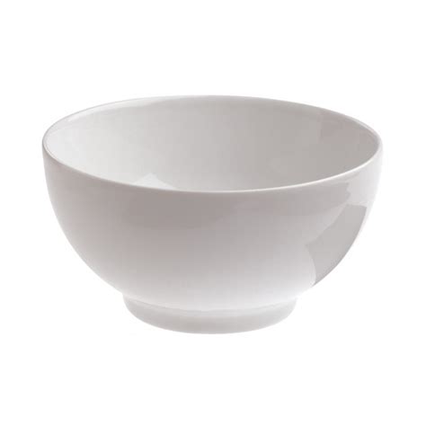 Set of 4 white french porcelain bowls. Breakfast bowl, soup bowl