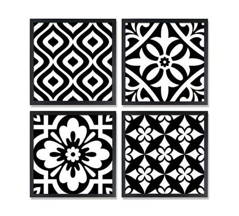 Black And White Mosaic Tile Wall Art Kitchen Wall Decor Etsy In 2020