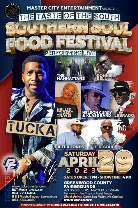 Taste Of The South Southern Soul Food Festival Feat Tucka Events