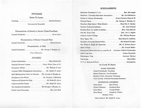 1960 Hamilton High NJ Grads: Programs Programs Programs