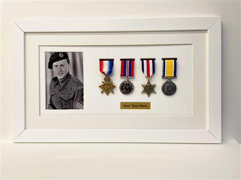 Military War Medal Display Frame For 4 Medal 6 X Etsy Uk