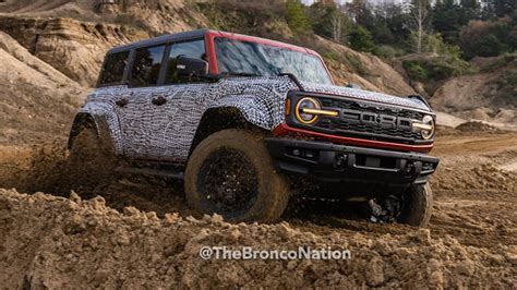 2023 Ford Bronco Raptor Revealed With Minimal Camouflage Maverick