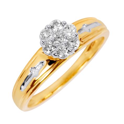 13 Carat Tw Diamond Ladies Engagement Ring 14k Yellow