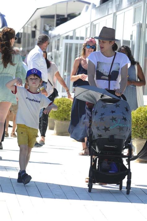 Marion Cotillard With Son Marcel Canet At Jumping At The Saint Tropez