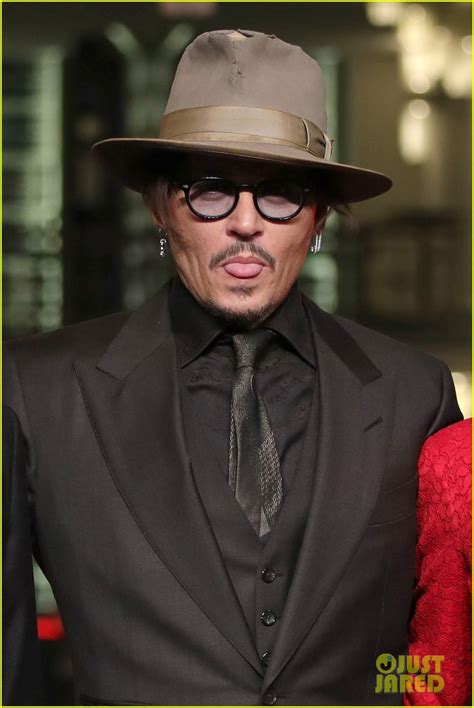 Johnny Depp Sticks Out His Tongue At Minimata Premiere In Berlin Photo 4440491 Johnny Depp