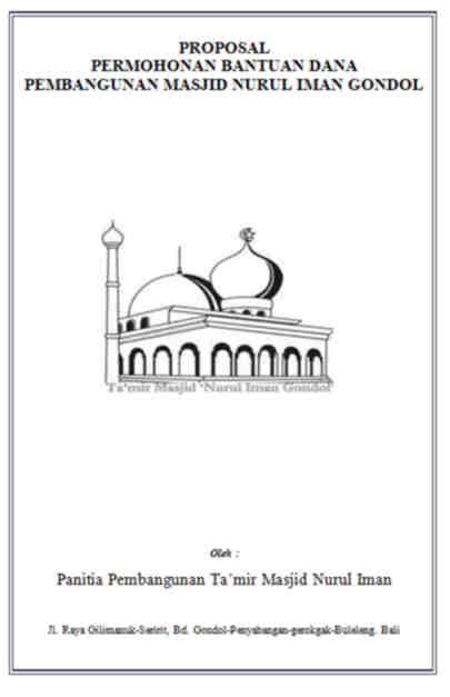 Cover Proposal Masjid – Lukisan