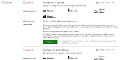 Xbox Live Microsoft Account Login Services Apparently Down