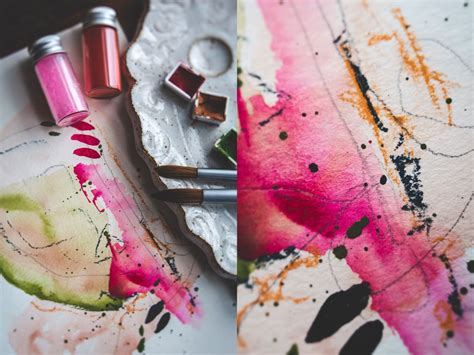 Whimsical Watercolor Abstracts Explore Working On Many Pieces At The