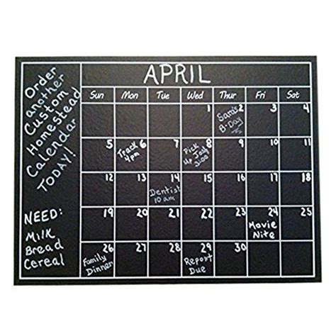 Chalkboard Calendar Wall Sticker Blackboard Organizer Decal