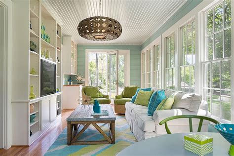 25 Cheerful And Relaxing Beach Style Sunrooms Coastal Decorating