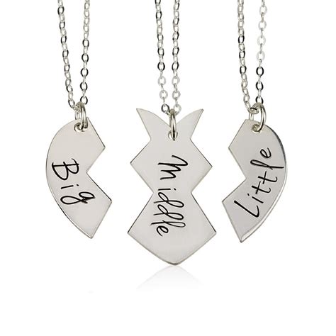 Bff Necklace Best Friends Name Necklace Couples Breakable Heart Pendant Personalize With Any