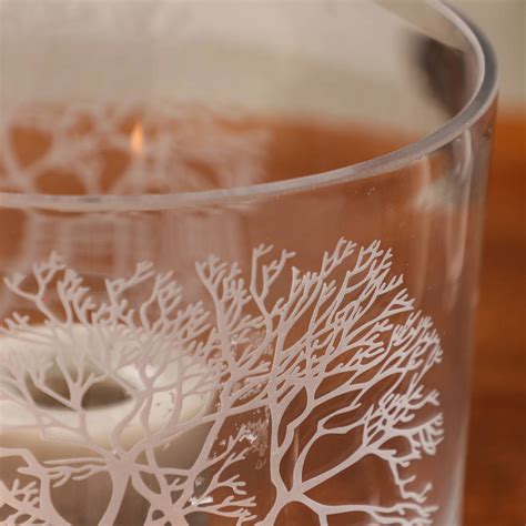 Winter Forest Glass Candle Holders By Dibor