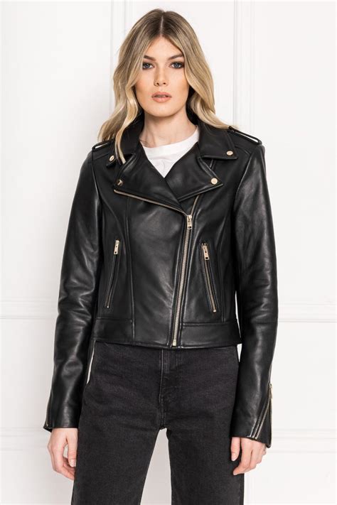 leather jackets womens lamarque donna black leather biker jacket black harbour city fc