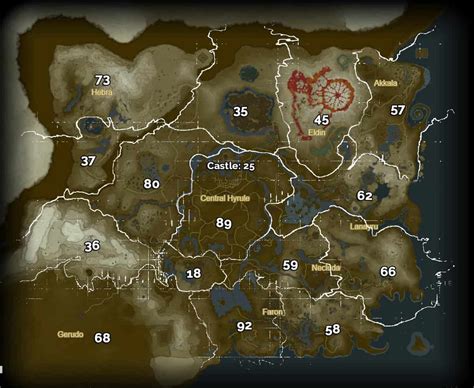 Mappa Delle Posizioni Dei Semi Di Zelda Breath Of The Wild Korok