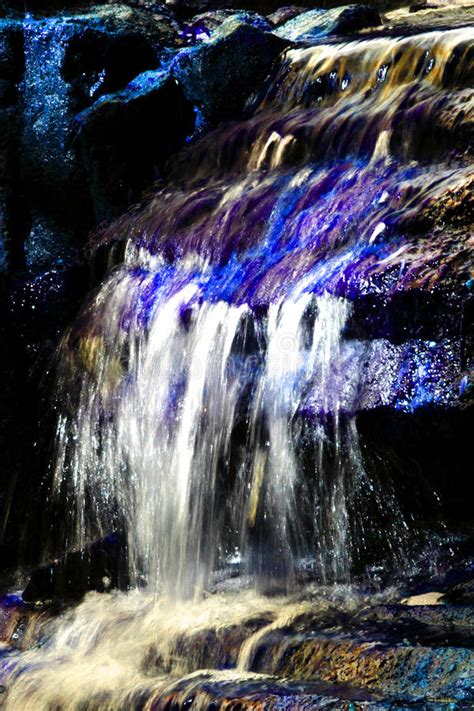 Blue Magical Waterfalls Stock Image Image Of Serenity 80190347