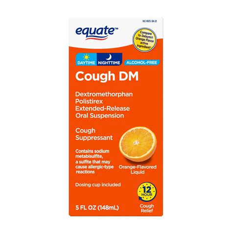 Equate 12 Hour Daytime And Nighttime Cough Dm Extended Release Oral Suspension 5 Fl Oz