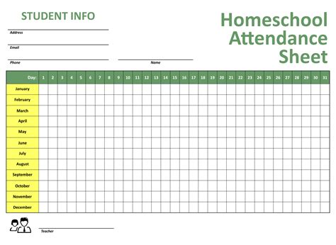 Free Printable Homeschool Attendance Sheets
