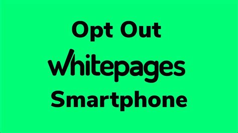 Whitepages Opt Out Easy Youtube