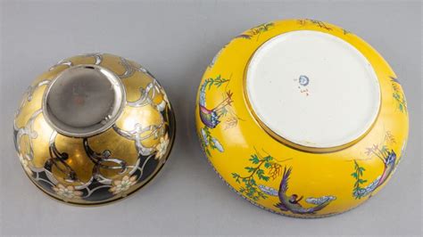 Lot A Japanese Arts And Crafts Style Floral Bowl