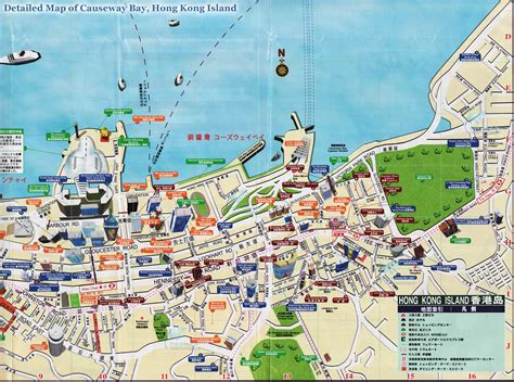 Map Of Causeway Bay Hong Kong Island