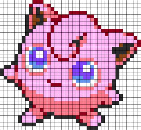 Jigglypuff Perler Bead Pattern Bead Sprite Pixel Art Pokemon