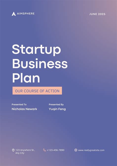 Free To Edit And Print Startup Business Plan Templates Canva