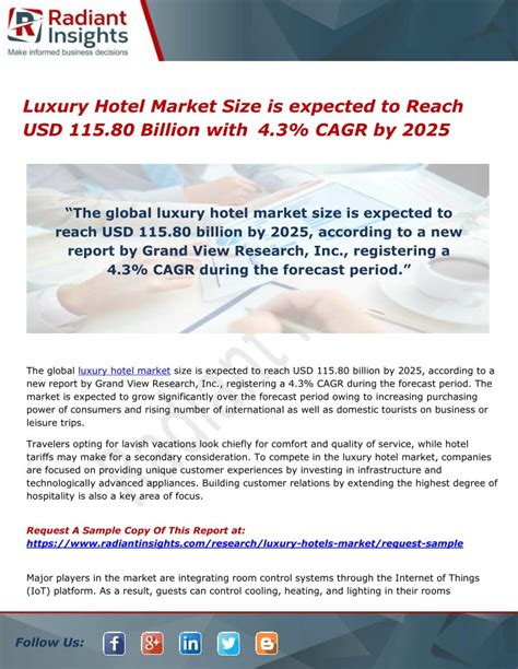 Ppt Luxury Hotel Market Size Is Expected To Reach Usd 11580 Billion With 43 Cagr By 2025
