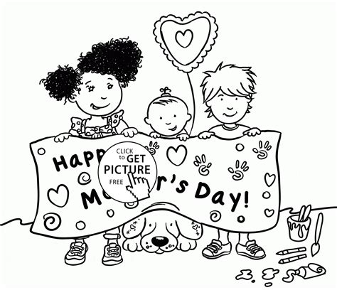 Happy Mothers Day Coloring Pages 2023 And Mothers Day Poster Images Wallpaper Free Download