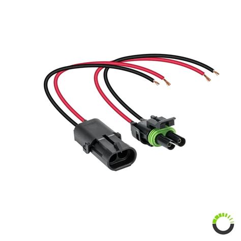 2 Wire Weather Pack Connector Kit Assembled With 10 12 Awg Wires