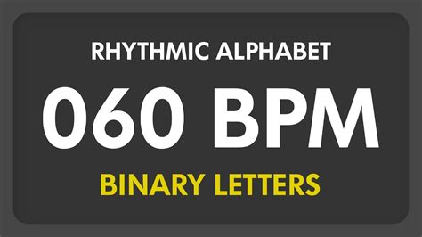 A method inspire3d by benny greb to learn all 16th combinations as an alphabet. 60 BPM - Rhythmic Alphabet / Binary Letters - YouTube
