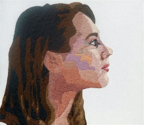 Embroidered Portrait By Liz L Reilly With Images Embroidered