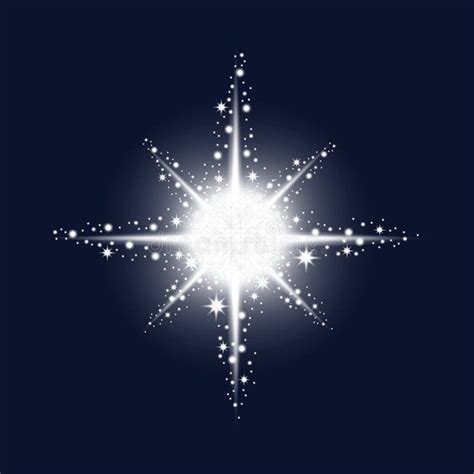 Blue Shining Star Of Stars Explosion Background Vector Illustration